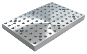 Placas de base de fundición gris con perforaciones de retícula