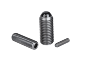 Spring plungers with hexagon socket and ceramic ball, stainless steel