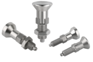 Pinos de retenção de aço ou aço inoxidável com manípulo de cabeça cogumelo de aço inoxidável - inch Pinos de retenção de aço ou aço inoxidável com manípulo de cabeça cogumelo de aço inoxidável - inch