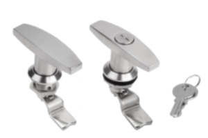 Quarter-turn locks stainless steel with T-grip