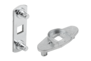 Adaptador de aço, aço inoxidável ou zinco para hastes Adaptador de aço, aço inoxidável ou zinco para hastes
