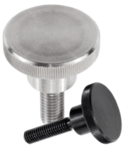 Knurled screws DIN 464 high form, steel and stainless steel - inch Knurled screws DIN 464 high form, steel and stainless steel - inch