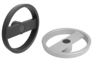 2-spoke handwheels, aluminium without grip 2-spoke handwheels, aluminium without grip