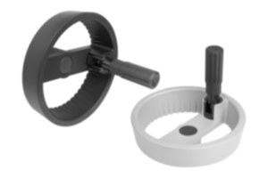 2-spoke handwheels, aluminium with fold-down cylinder grip 2-spoke handwheels, aluminium with fold-down cylinder grip