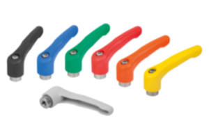 Clamping levers, plastic with internal thread, threaded insert stainless steel - inch Clamping levers, plastic with internal thread, threaded insert stainless steel - inch