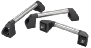 Empuñaduras de tubo de acero con punta de empuñadura de plástico