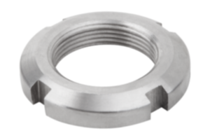 Slotted round nuts, steel or stainless steel, DIN 981