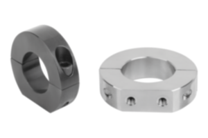 Anillos de sujeción de acero o acero inoxidable divididos con superficie de apoyo Anillos de sujeción de acero o acero inoxidable divididos con superficie de apoyo