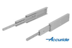 Carriles telescópicos de aluminio para montaje lateral, extensión completa, capacidad de carga hasta 300 kg