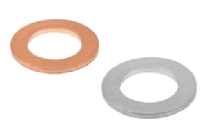Anéis de vedação DIN 7603 de cobre ou alumínio