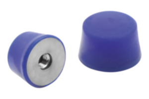 Topes de goma de acero inoxidable de tipo EK, cónicos con rosca interior, azul conforme con FDA Topes de goma de acero inoxidable de tipo EK, cónicos con rosca interior, azul conforme con FDA