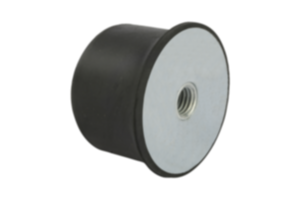 Rubber buffers type KE spherical with internal thread