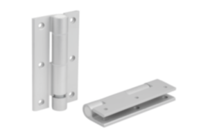 Bisagras elásticas con perfil de aluminio y amortiguación Bisagras elásticas con perfil de aluminio y amortiguación