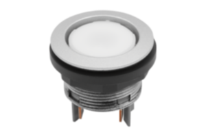 Pulsadores, versión integrada Ø 22,3 mm, con conexión de conector plano, compactos Pulsadores, versión integrada Ø 22,3 mm, con conexión de conector plano, compactos