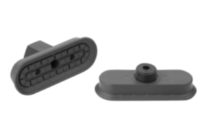 Ventosa oval plana com fixação integrada Ventosa oval plana com fixação integrada