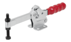 Toggle clamps horizontal with flat foot and full holding arm